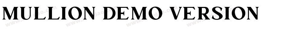 Mullion Demo Version字体转换